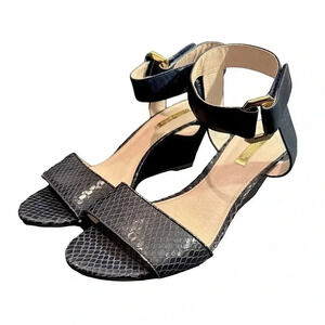 Louise et Cie Navy Blue Strappy Wedge Heel Sandals size 9